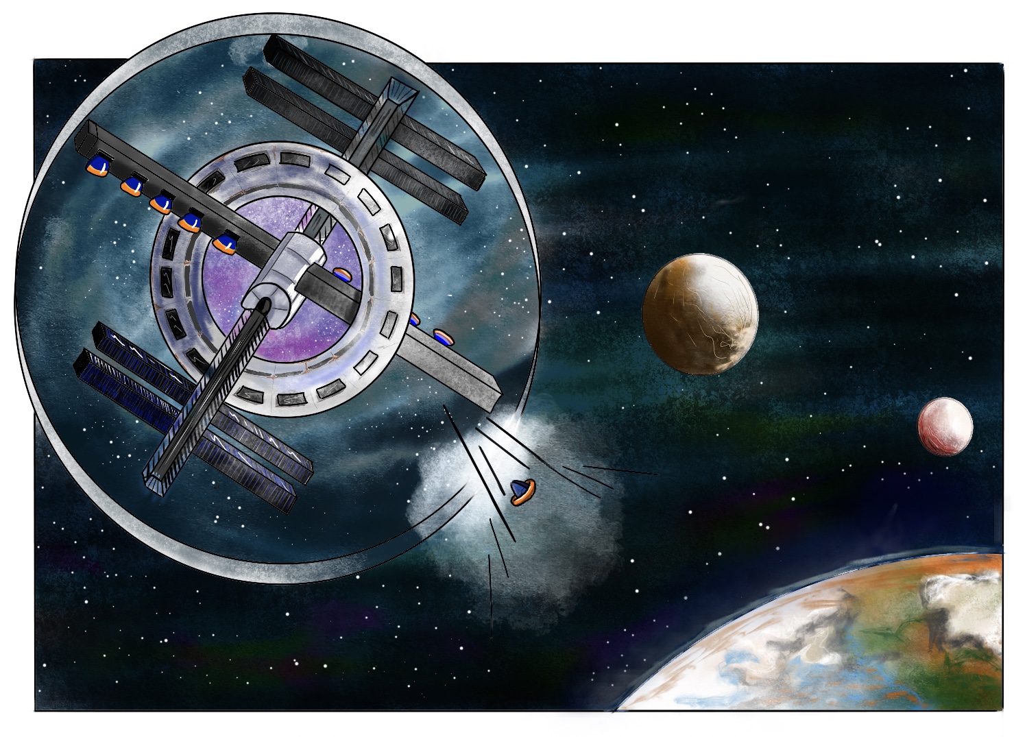 Colorisation de la case 1 de la planche 1