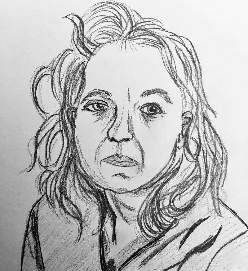 brouillon de mon autoportrait