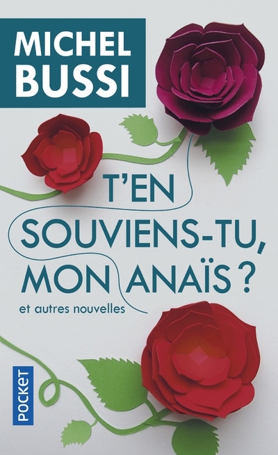 Couverture du recueil de nouvelles représentant des roses sculptées en papier rouge et bordeau.