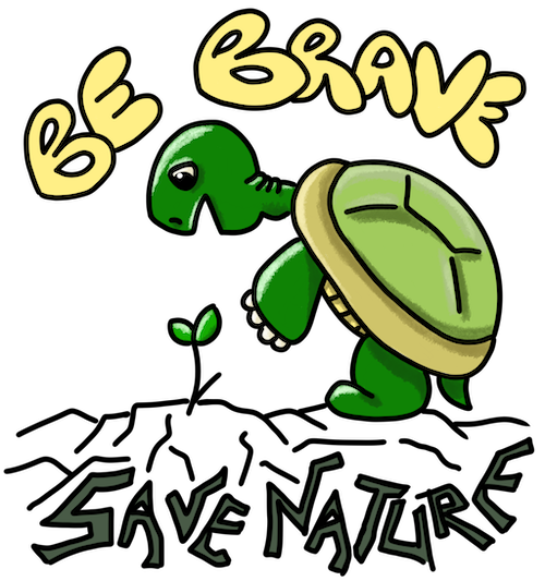 tortue be brave save nature