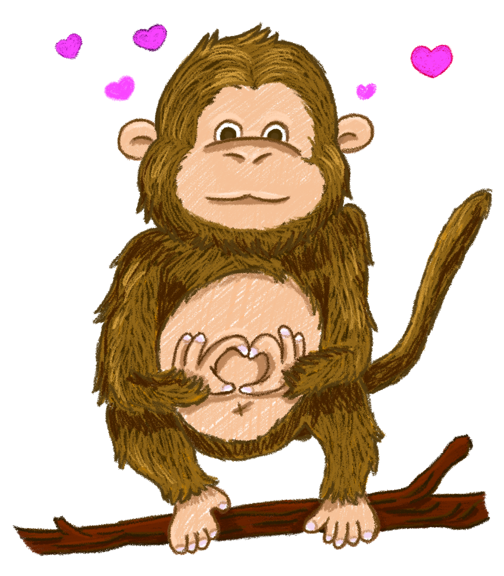 singe amoureux pour la saint valentin