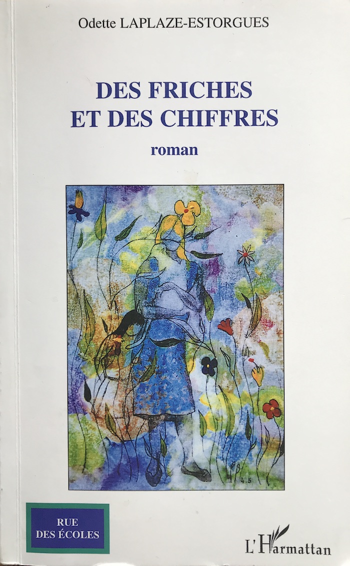 Couverture du roman aux éditions L’Harmattan représentant la peinture de Pascale Bernardini La petite fille et sa mère au jardin.