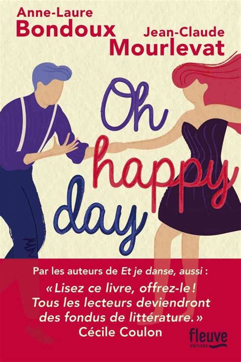 couverture du livre oh happy day représentant deux personnages dessinés qui dansent.