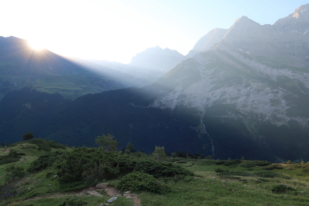 Vue au soleil levant.