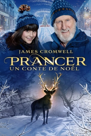 affiche du film avec un grand-père et une petite fille, ainsi qu’un renne magique.