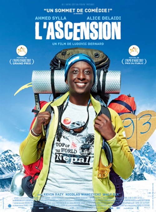 affiche du film représentant un jeune homme avec équipement de marche, devant des montagnes.