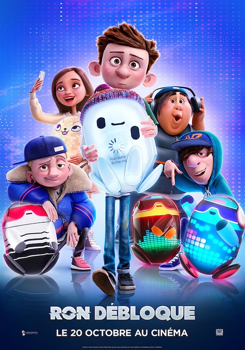 affiche du film représentant des enfants et des robots en forme de gros oeufs.