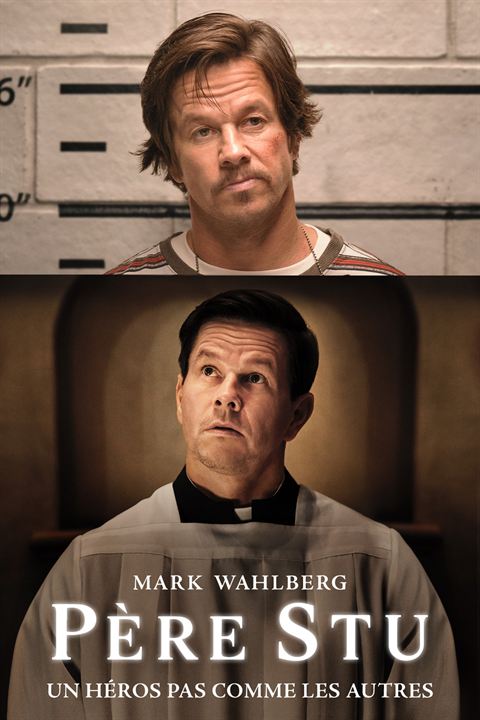 Affiche du film avec Mark Wahlberg dans deux états, un taulard et un curé.