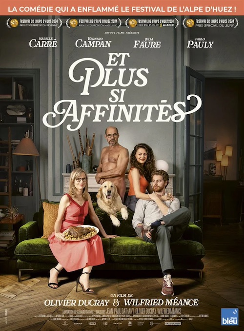 Affiche du film représentant les personnages sur un canapé luxueux.