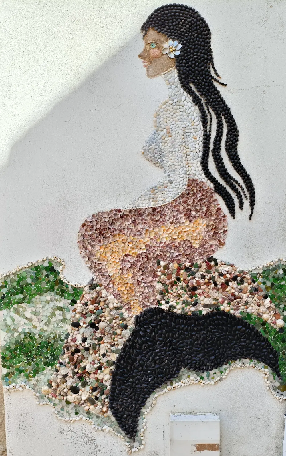 Fresque d'une sirène.