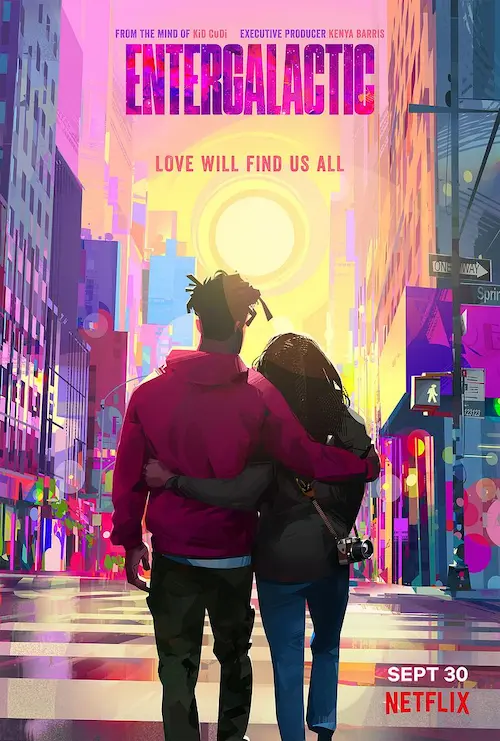 Affiche du film représentant un couple hétérosexuel racisé, de dos, contemplant les rues de New York.